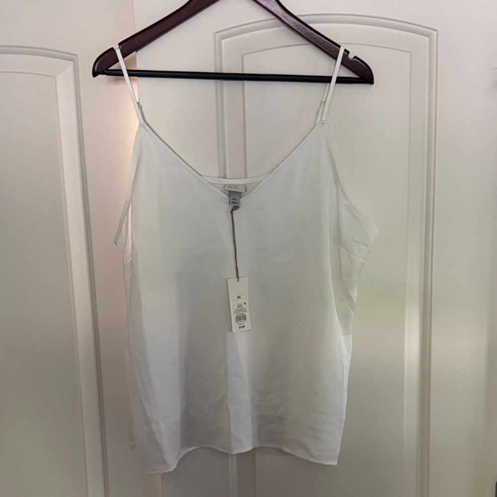 a new day Elegant White Camisole